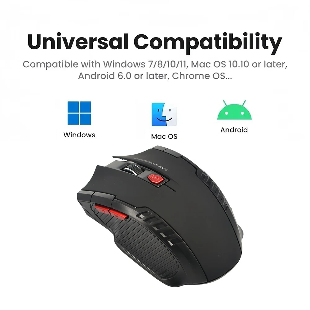 Wireless Mouse Mini Wireless Mouses 2.4G Wireless Mouse USB Receiver Protable Professional Optical USB Right Scroll Mice for Laptop PC Gamer