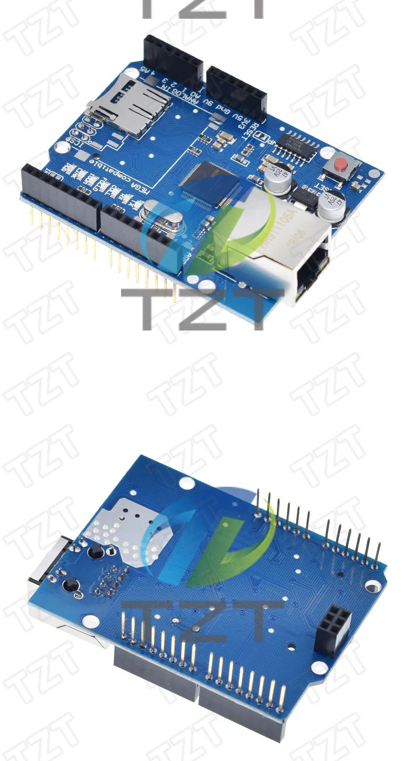 TZT Shield Ethernet Shield W5100 R3 UNO Mega 2560 1280 328 UNR R3 W5100 Entwicklungsboard – Detail 3