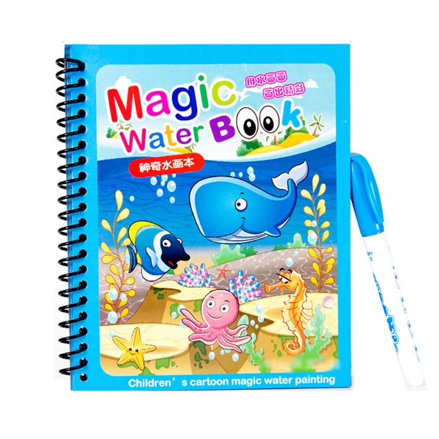 Montessori Toys Reusable Coloring Book Magic Water Drawing Book Painting Drawing Toys Sensory Early Education Toys for Kids Gift 3