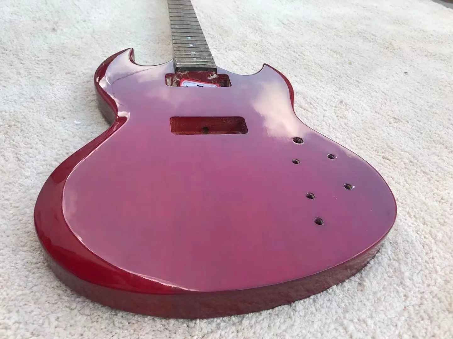 エレクトリックギターsgスタイル クリア レッド P90ピックアップ オプションなし 無料配達 新品 在庫あり 無料配達 エレキギター Aliexpress