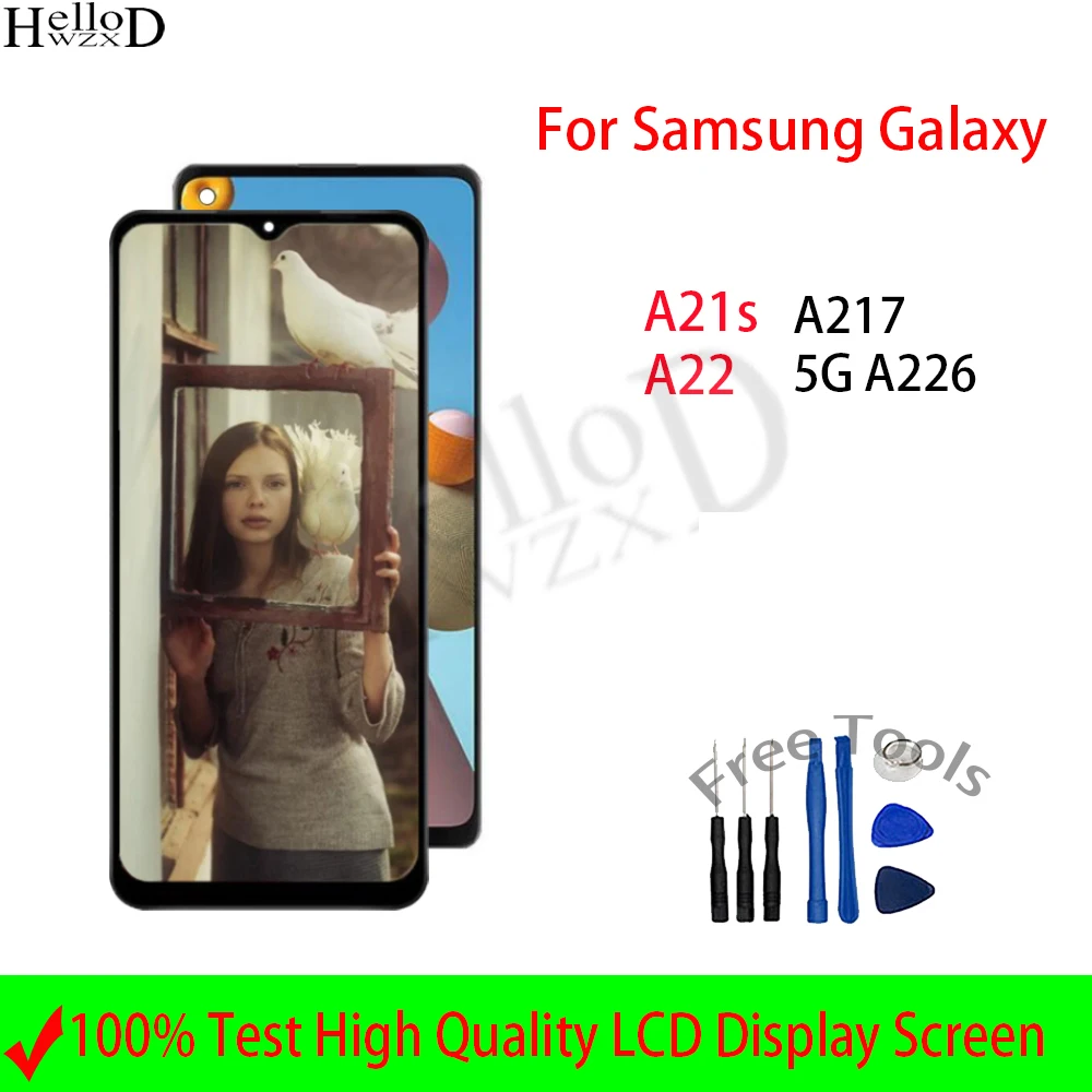 

Original For Samsung Galaxy A21s A217 LCD Screen For Samsung A22 5G A226 LCD Display Touch Screen Digitizer Assembly