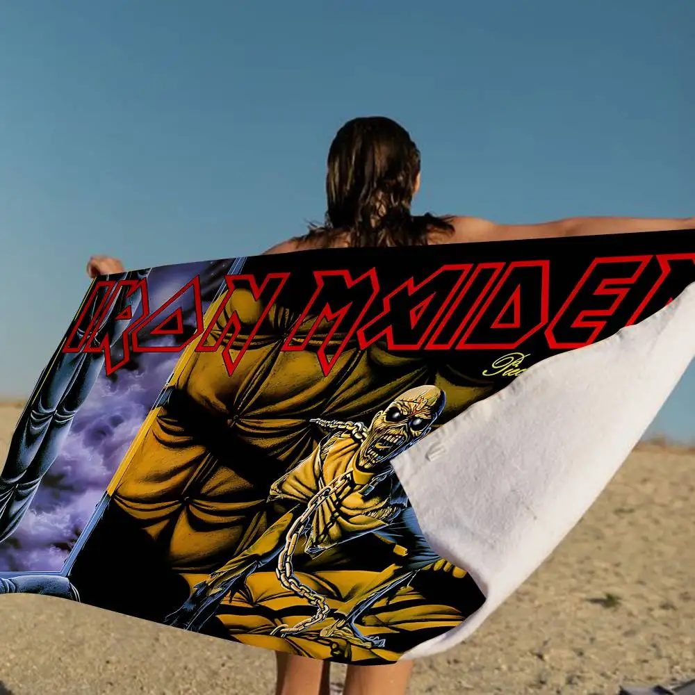 Classic Metal Band I-Iron M-Maidens Microfiber Beach Towel Absorbent Quick Dry Soft Yoga Swimming Resort Mountain Towel