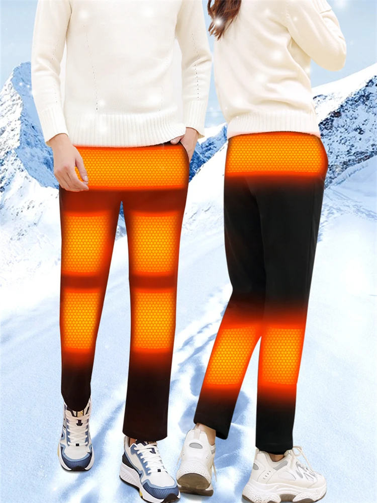 Winter Thermal Hiking Pants Heating Underwear USB Electric Heated Pants