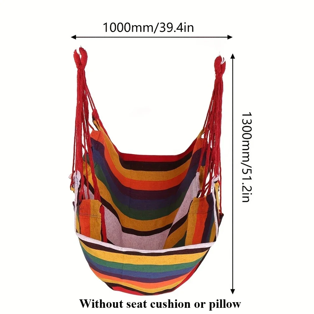 Leisure Fabric Hanging Chair, Outdoor Hanging Bed Chair, Dormitory Canvas Leisure Rocking Chair with Storage Bag Included
