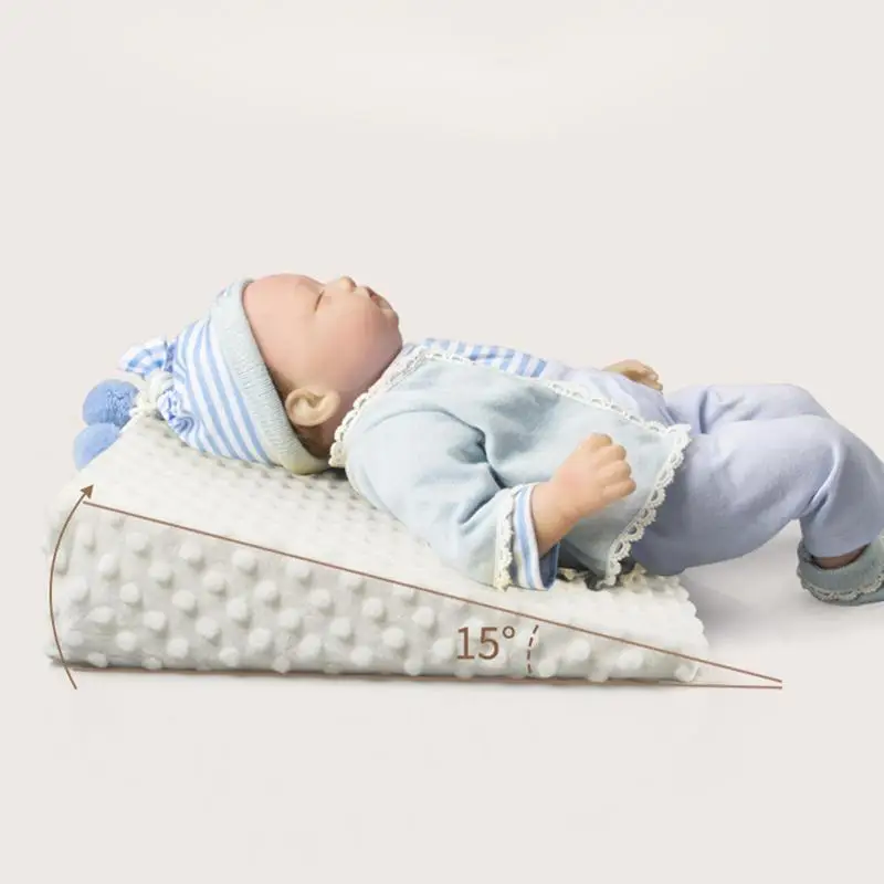 

Hot Newborn Baby Sleep Pillow Anti Baby Spit Milk Crib Cot Sleep Positioning Wedge Anti-Reflux Cushion Cotton Pad Mat