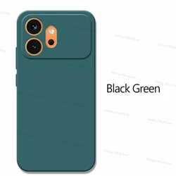 Luxury Shockproof Liquid Silicone Phone Case with TPU Bumper - Enhanced Protection for Honor 600 (Black Green)