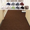 3/4M Solid Color Stripe Carpet Non-Slip Self-Adhesive Floor Tiles Protect Mat Reusable Removable Carpet Kitchen Home Stair Mat 1