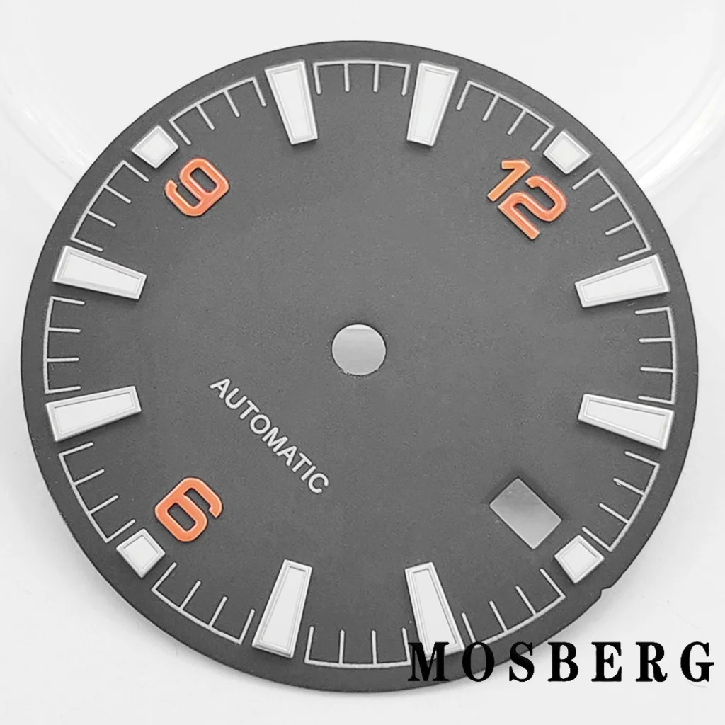 31mm NH35 Watch Dial With Date Window Green Luminous Fit 3.0 o'clock 3.8 o'clock For NH34 NH35 Movement Accessories