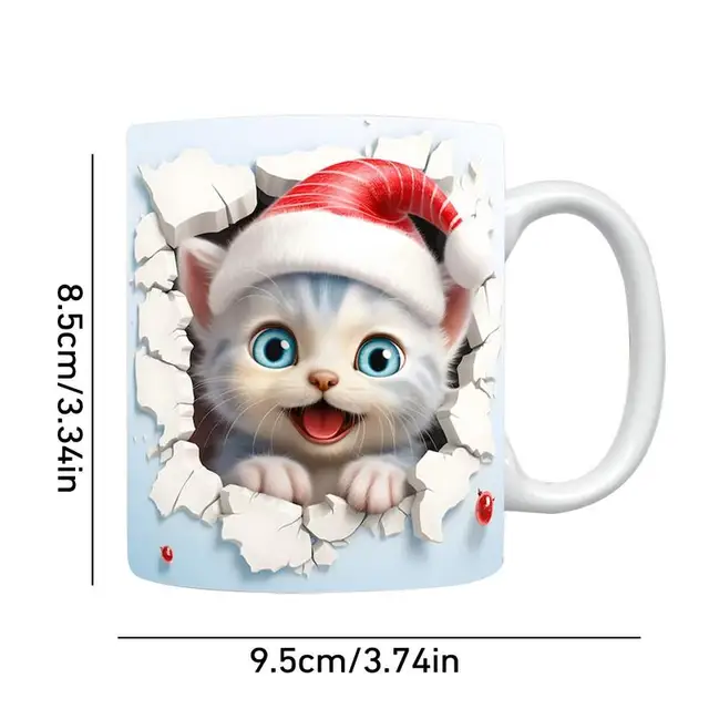 3D Cat Coffee Mug 6