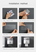 Portable Toilet Roll Paper Holder Plastic Waterproof Double Layer Paper Dispenser For Toilet Storage Box Bathroom Accessories 6