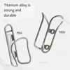 1X Bicycle Kettle Rack Titanium Alloy Hollow Riding Water Bottle Cage Holder With Screws Style A 5