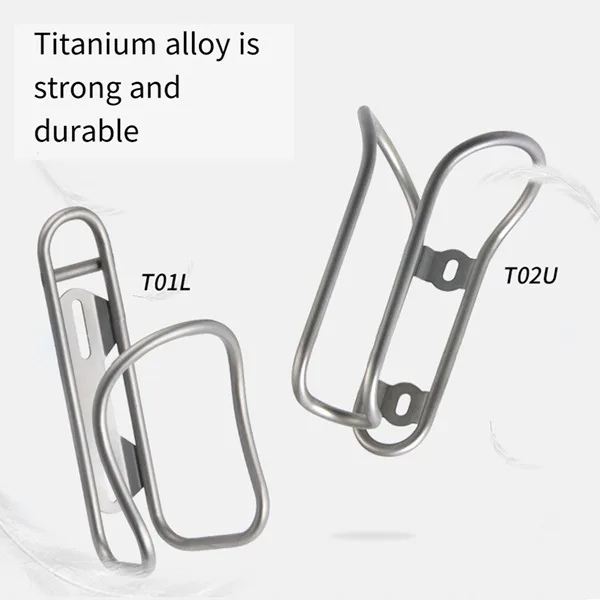 1X Bicycle Kettle Rack Titanium Alloy Hollow Riding Water Bottle Cage Holder With Screws Style A 5