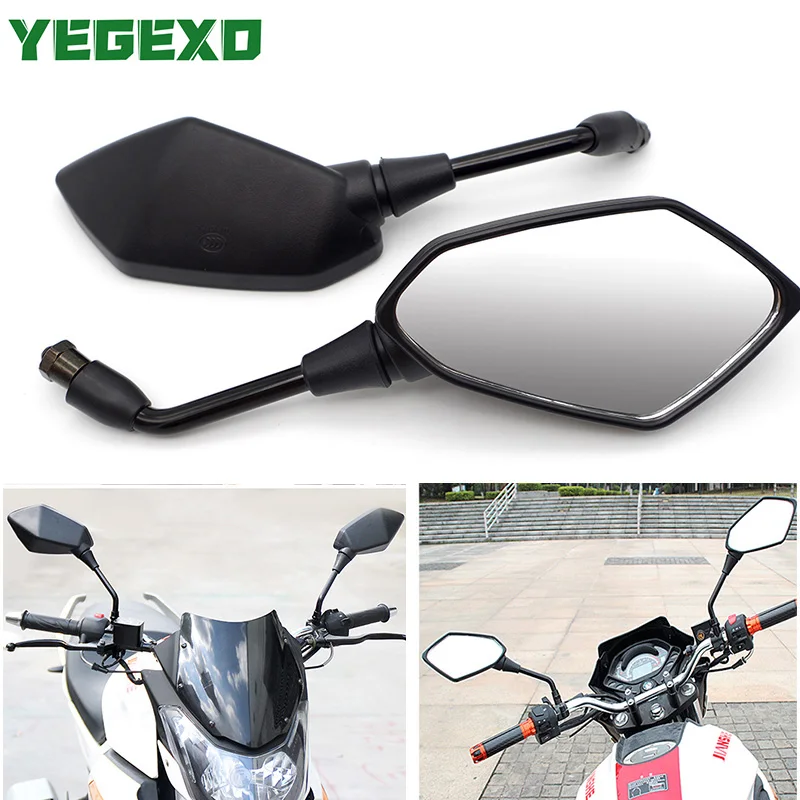 Specchietti Laterali Per Specchietti Moto Neri Accessori Per Honda Sh 300 Shadow 1100 Cb 500X Africa Twin Crf1000L Blackbird Cbr1100Xx