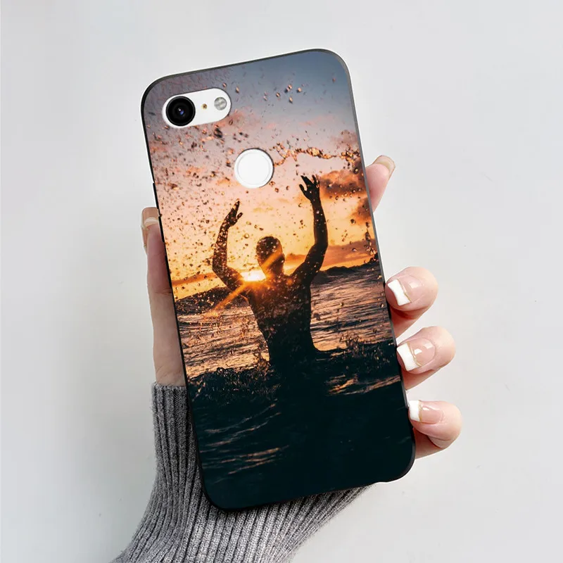 Charming Heart Cartoon Black Bumper Soft TPU Silicone Phone Case