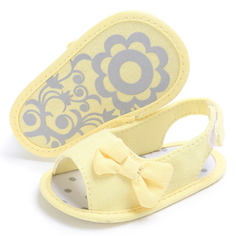 0-18M Newborn Summer Sandals Cute Open Toed Bow Soft Soled Baby Sandals The First Walking Shoes For Toddlers