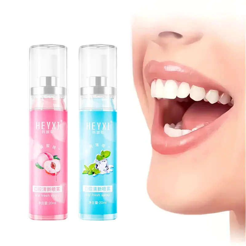 2 יחידות ספריי נשימה רעננה, טעם דבש ודובדבן מנטה, ספריי טיפוח לשטיפת פה, מתאים לשימוש לאחר תאריכים ושהייה במלון