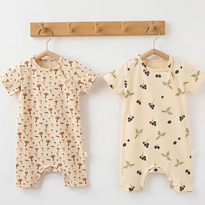 Baby Bodysuits medium Korean Style Infant Baby Boys Girls Jumpsuit cotton  Short sleeve  printing Toddler Baby Boys Girl Romper Baby Girls Clothes coloured baby bodysuits