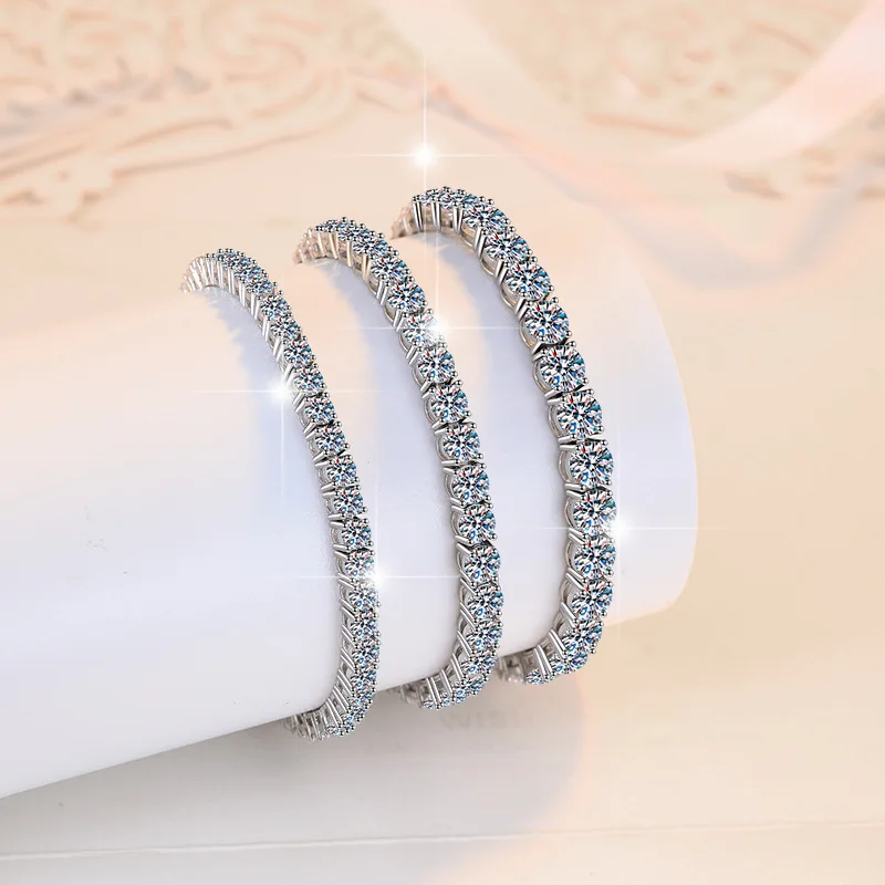 VVS Moissanite Platinum Bracelet 5mm Luxury Fine Jewelry – Vexaro