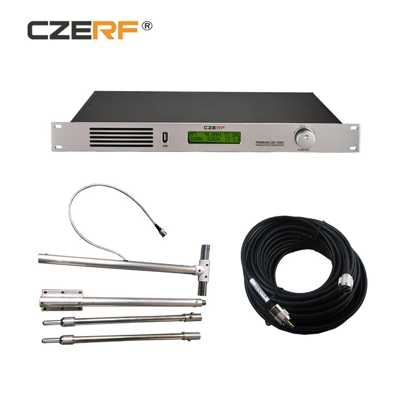 

CZE-T2001 CZERF RDS XLR Port MP3 Player PLL Stereo Radio Broadcast FM Transmitter 200W