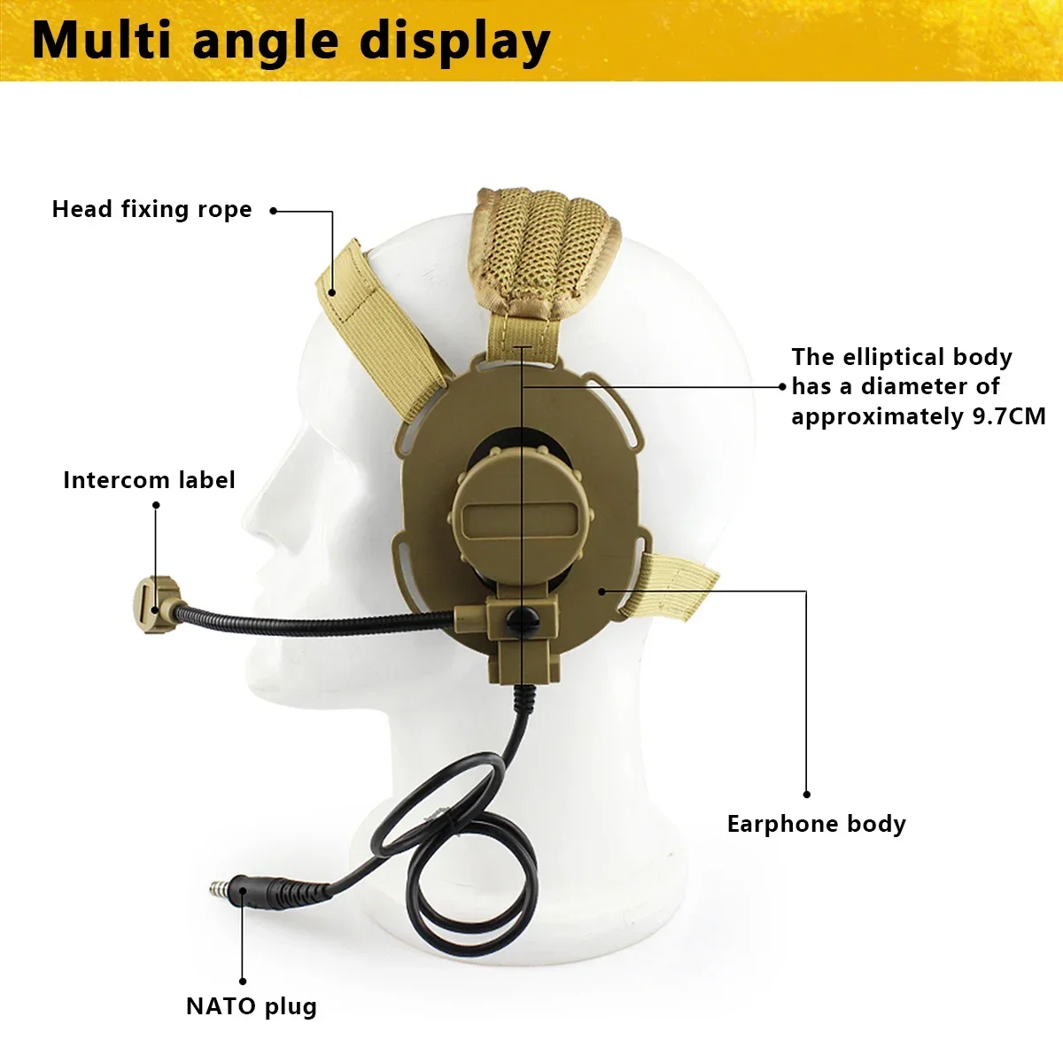 Tactical Headset Outdoor Shooting Tactical Headset Microphone Bowman Elite II Headset U94 PTT For Kenwood Baofeng UV-5R Radio CS Hunting Gear