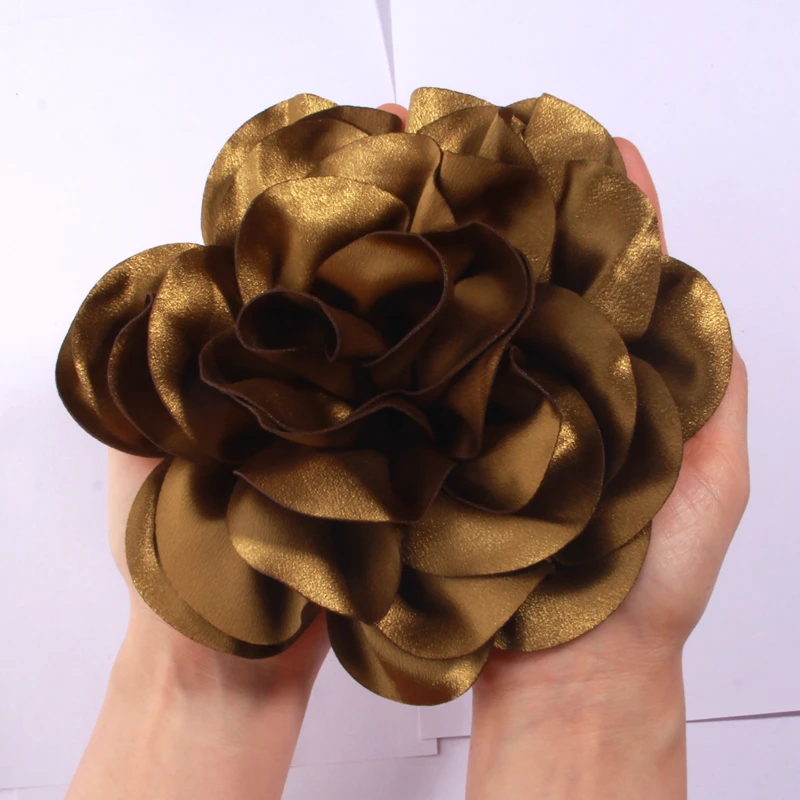 19cm super große Blume beliebt in Europa handgemachte Satin blume künstliche Blumen für Hochzeit Braut Dekoration – Detail 6