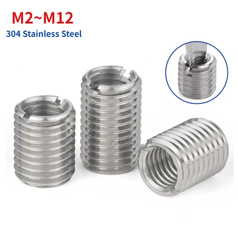 M2-M10 Stainless Steel Sotted Inside Outside Self Tapping Thread Insert ...