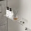 Bathroom Vanity table Organizer Wall Shelf Home Storage Rack Skin Care Cosmetic cotton Display Storage Holder Punch-Free 4