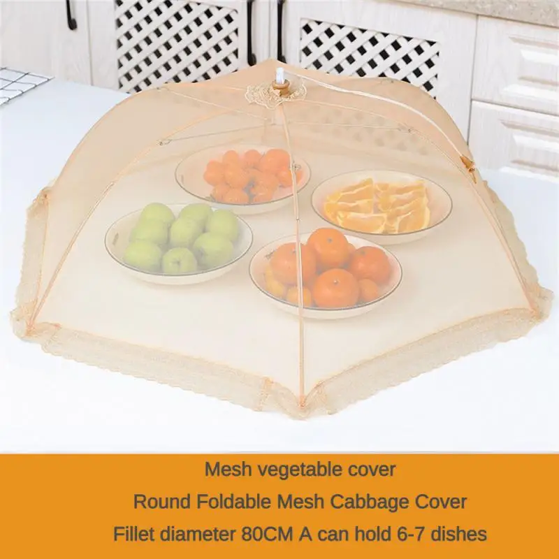 Spot Foldable Cover Vegetable Cover Breathable Insect-proof And Fly-proof Lace Table Rice Mesh Vegetable
