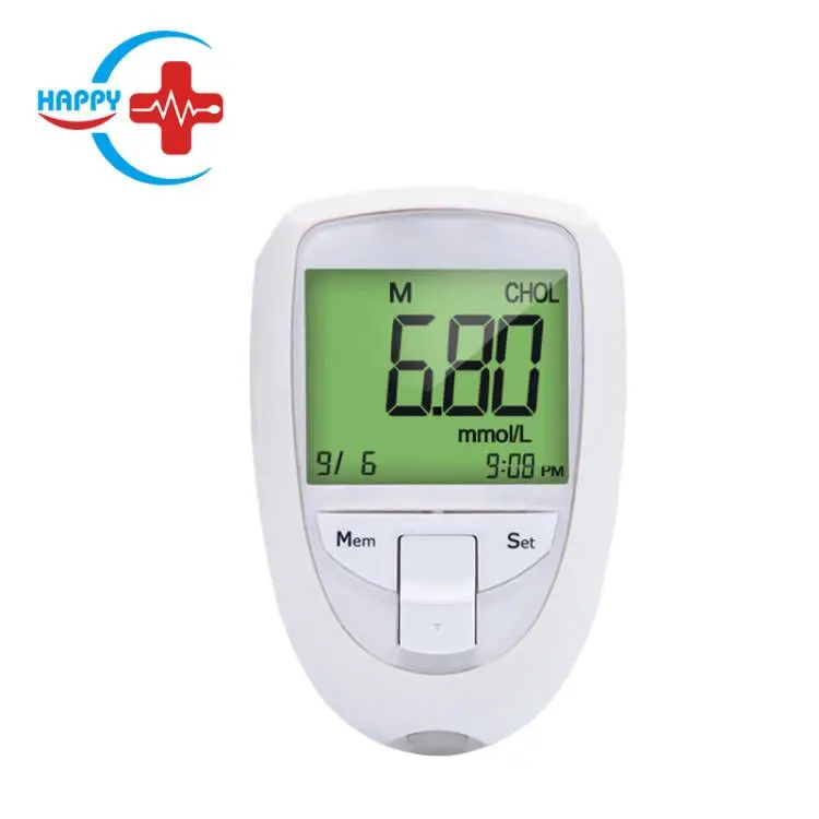 

HC-B023E glucose/cholesterol/ uric acid meter with test strips tester diabetes chemistry analyzer