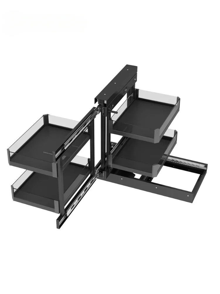 Cabinet Corner Pull-out Basket Kitchen Pot Rack Pull-out Basket Storage Rack Full sale Cabinet Corner
