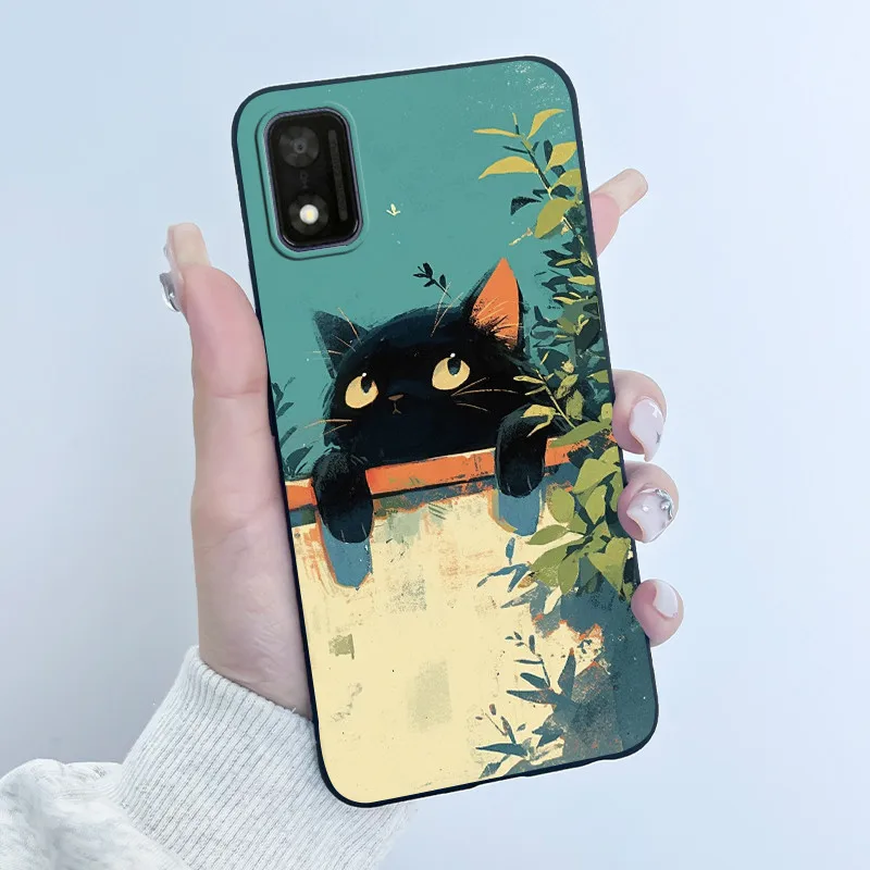 Adorable Cartoon Soft Silicone Protective Phone Case - Printed Design Cover