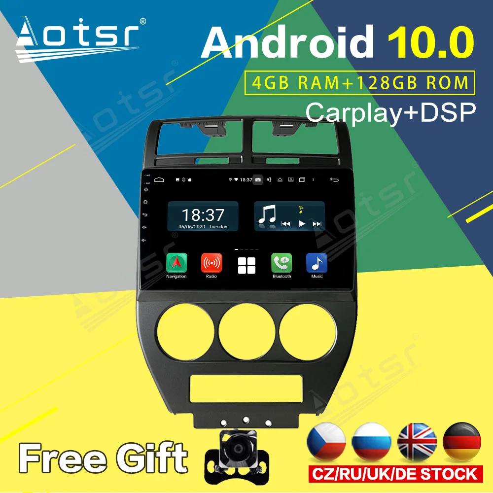 Car Radio GPS Navigation Carplay Audio For Jeep Compass 2007 2008 2009