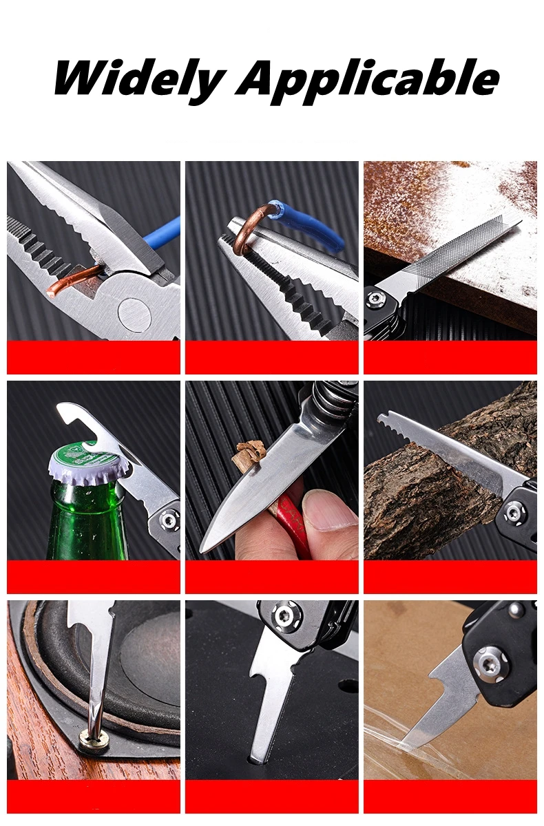 Taschen-Mini-Zange Messer Schraubendreher Faltbares Kleines Multitool Öffner Nagelfeile Präzisionszange Handwerkzeuge Outdoor-Notfallwerkzeug – Detail 4