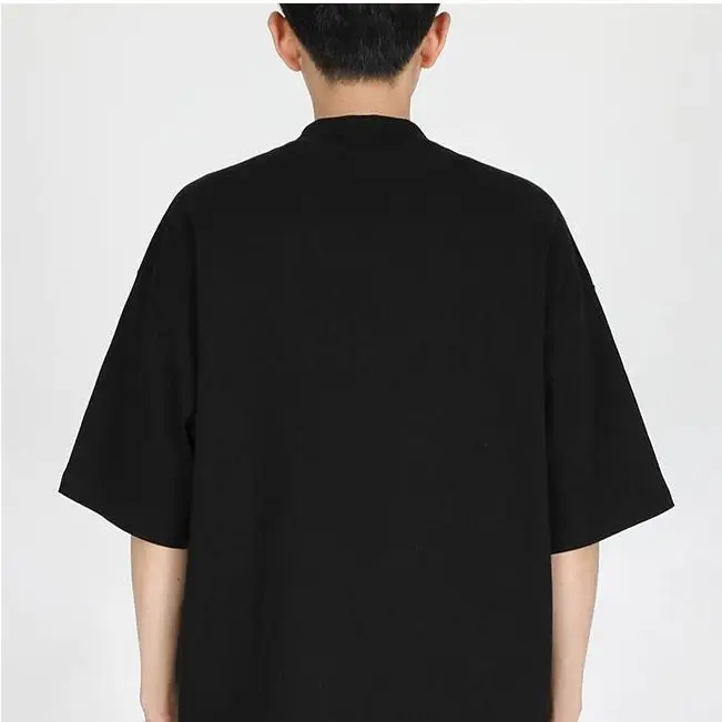 Yasuk All-Season Spring Summer Fashion Unisex Man Solid Casual Loose Tess Cool Guy AllMatch Top Simple Pullover Turtleneck 5
