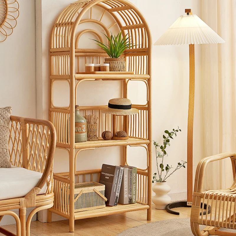 

Bohemian Vine Shelf Southeast Asian Vine Art Floor Shelf Shoe Shelf