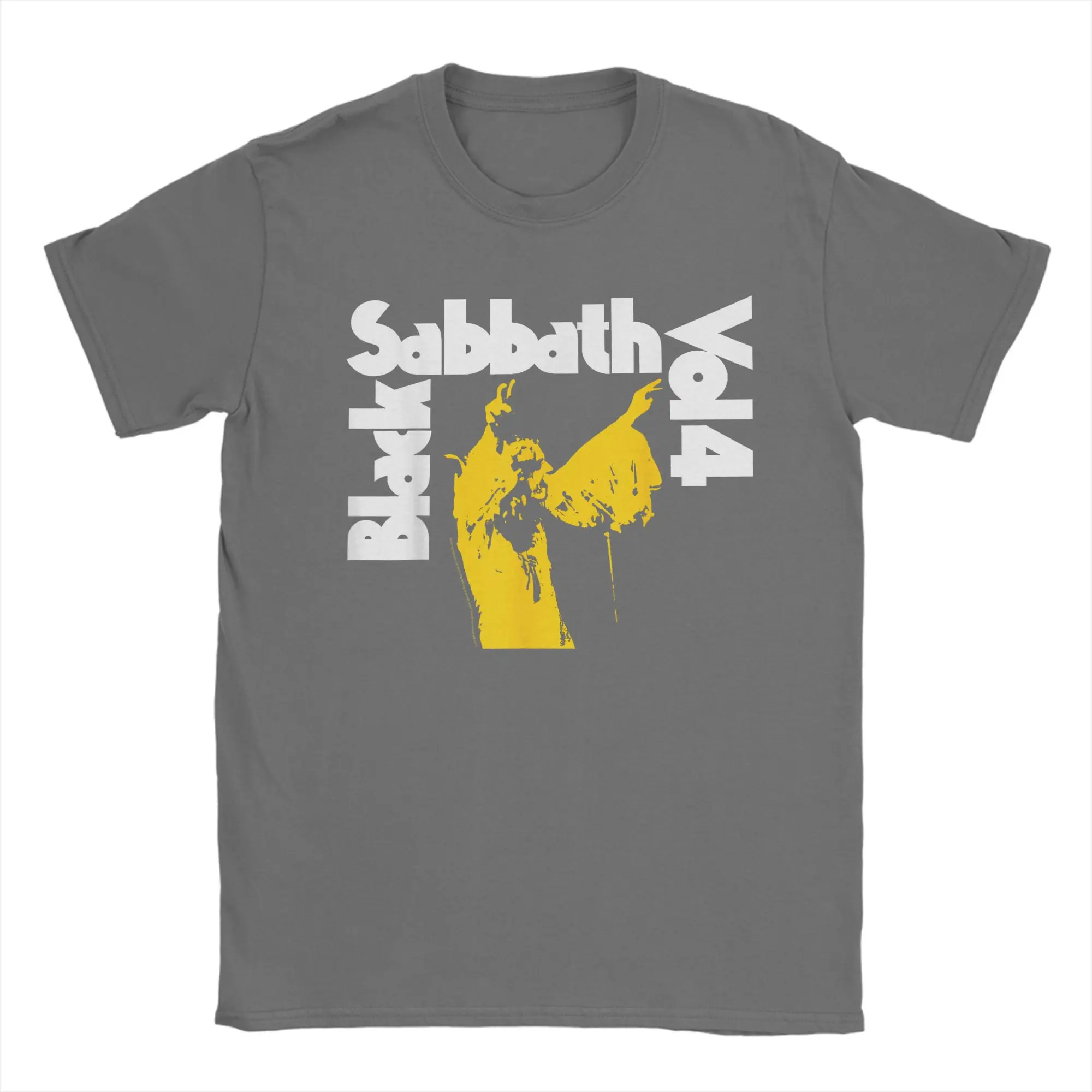 Vintage Black Sabbath Vol 4 Heavy Metal Rock Band T-Shirt - 100% Cotton Casual Short Sleeve Tee