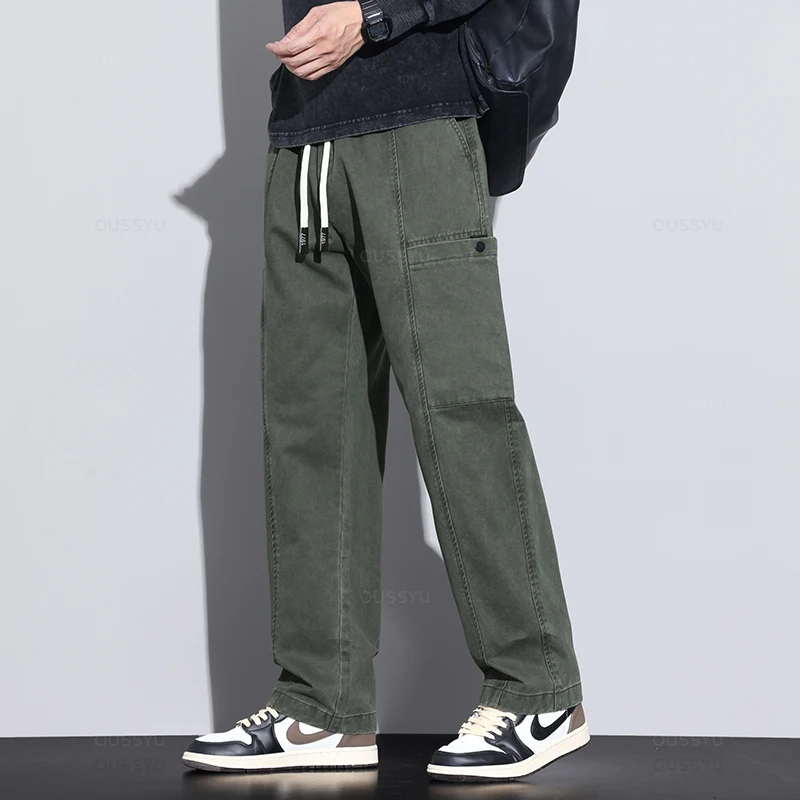 Autumn Winter New Men's Cargo Pants 100%Cotton Work Wear