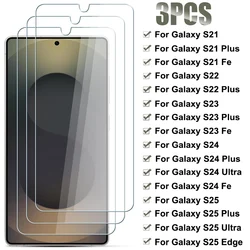 Premium 3 - Pack Tempered Glass Screen Protector Set - 3PCS Glass (For S23 Fe)