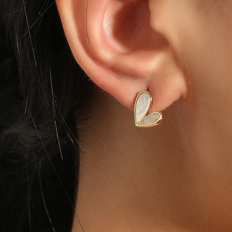 Heart Shape Stud Earrings