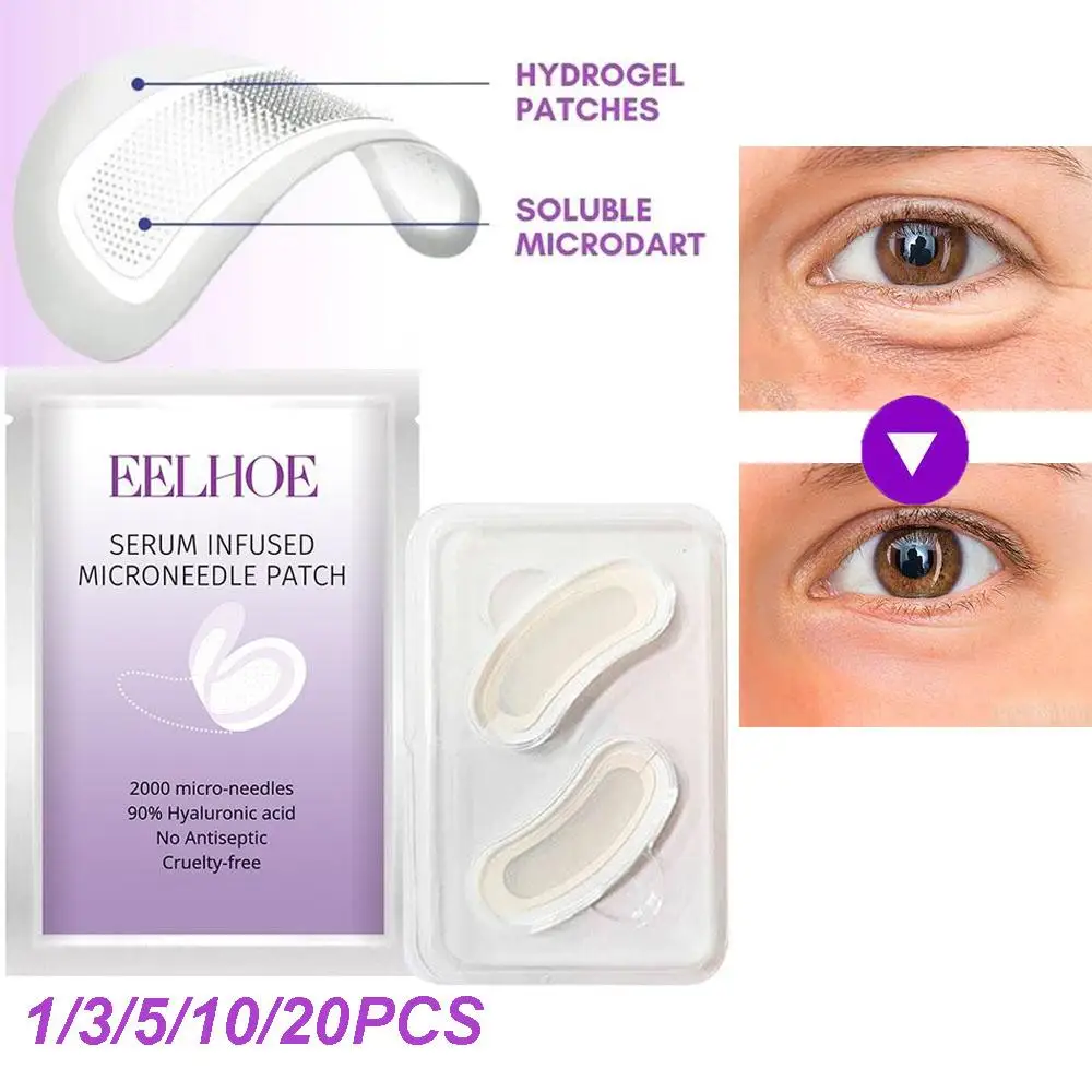 

Micro-needle Under Eye Patch For Wrinkles Fine Lines Removal Hyaluronic Acid Eye Mask Dark Circle Puffiness Eye Pads Eye Mask