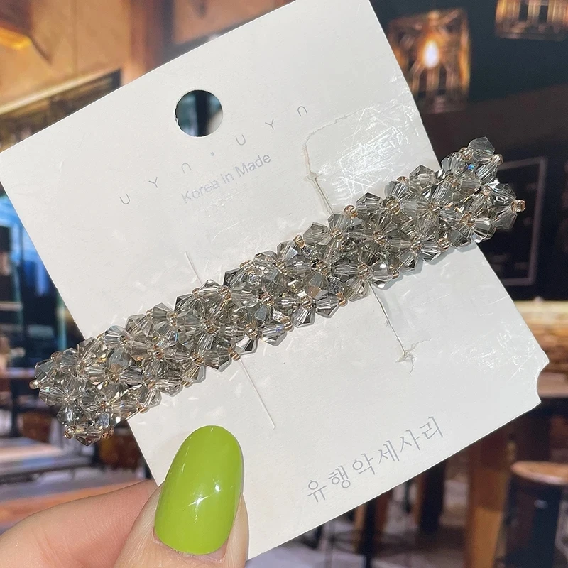 Mode Kristall Frühling Haar Clips Pins Handgemachte Perlen Haar Barrettes Für Frauen Mädchen Mode Einfache Haar Zubehör Kopfbedeckungen – Detail 8