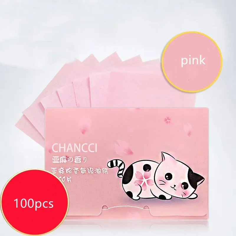 100pcs Green Tea Oil Control Blotting Papers for Oily Skin - Wholesale Pack