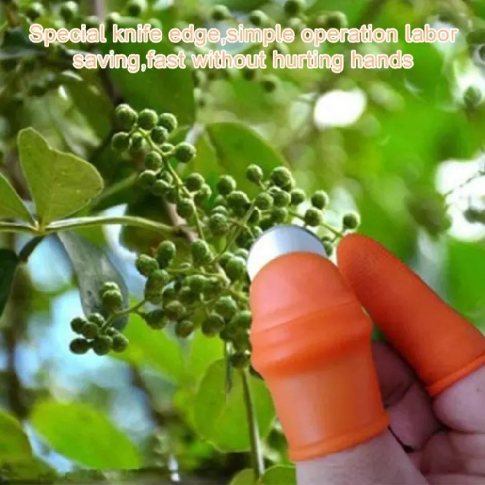 Sharp Pinching Plant Blade Scissors 5pc Glove Thumb Knife Finger Protector Silicon Thumb Knife for Vegetable Fruit Picker Garden garden tool finger protector finger guard fruit picker