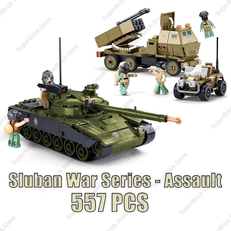 Sluban M38-B0681 German Armored Vehicle 4 in 1 Military | CADA Block