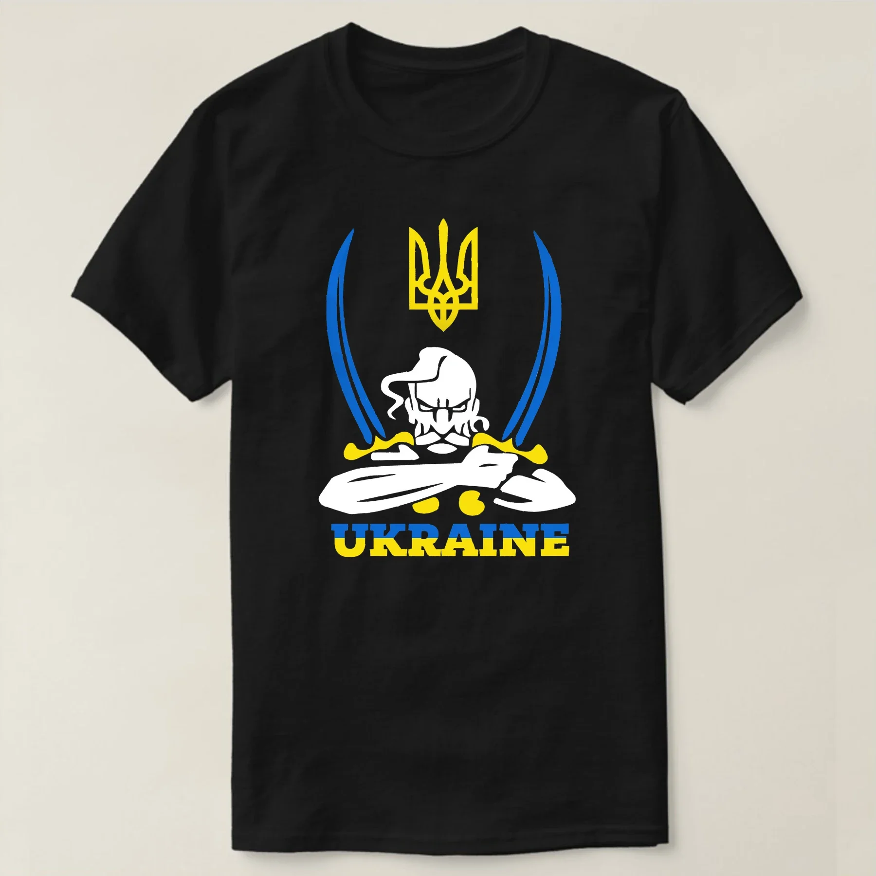 

Ukraine Cossack Warrior- Ukrainian Pride T Shirt. High Quality Cotton, Large Sizes, Breathable Top, Loose Casual T-shirt S-3XL