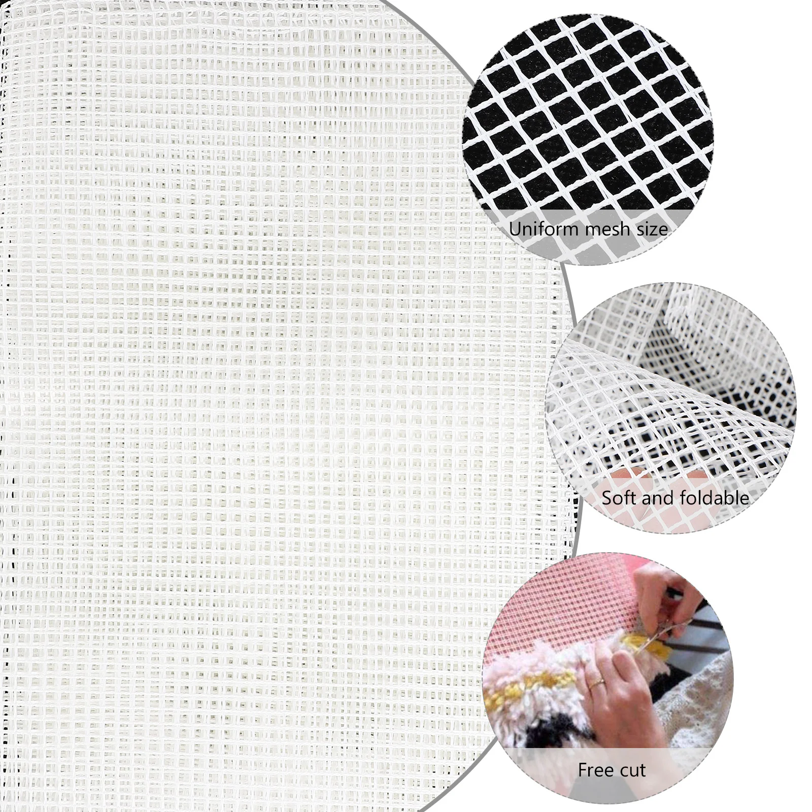 Plastic Woven Mesh Latch Hook Canvas Rug Making Tapestry Diy Embroidery Craft Handmade Supply Premium Material Cross Stitch