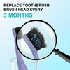 Electric Toothbrush Heads Soft Charcoal Bristles 5 Pcs Replacement Toothbrush Heads For Burst Adults Sonic Electric Toothbrush 6