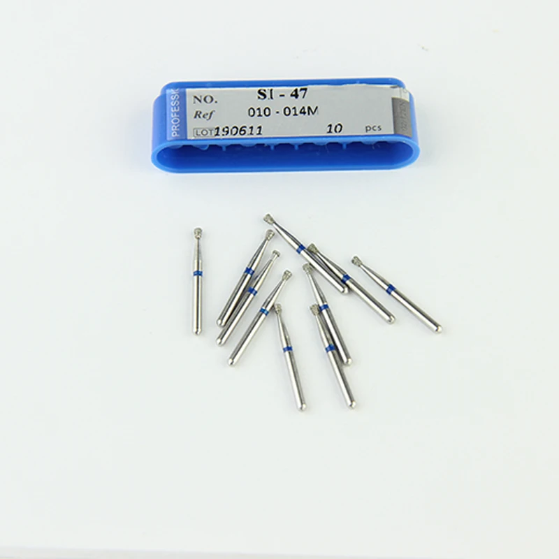 10 teile/los Dental Bohrer Invertiert Konische SI-48 Diamant Bohrer Dental Liefert für Zahnärzte Blaue Ringe Zahnmedizin Schleifen Materialien – Detail 9