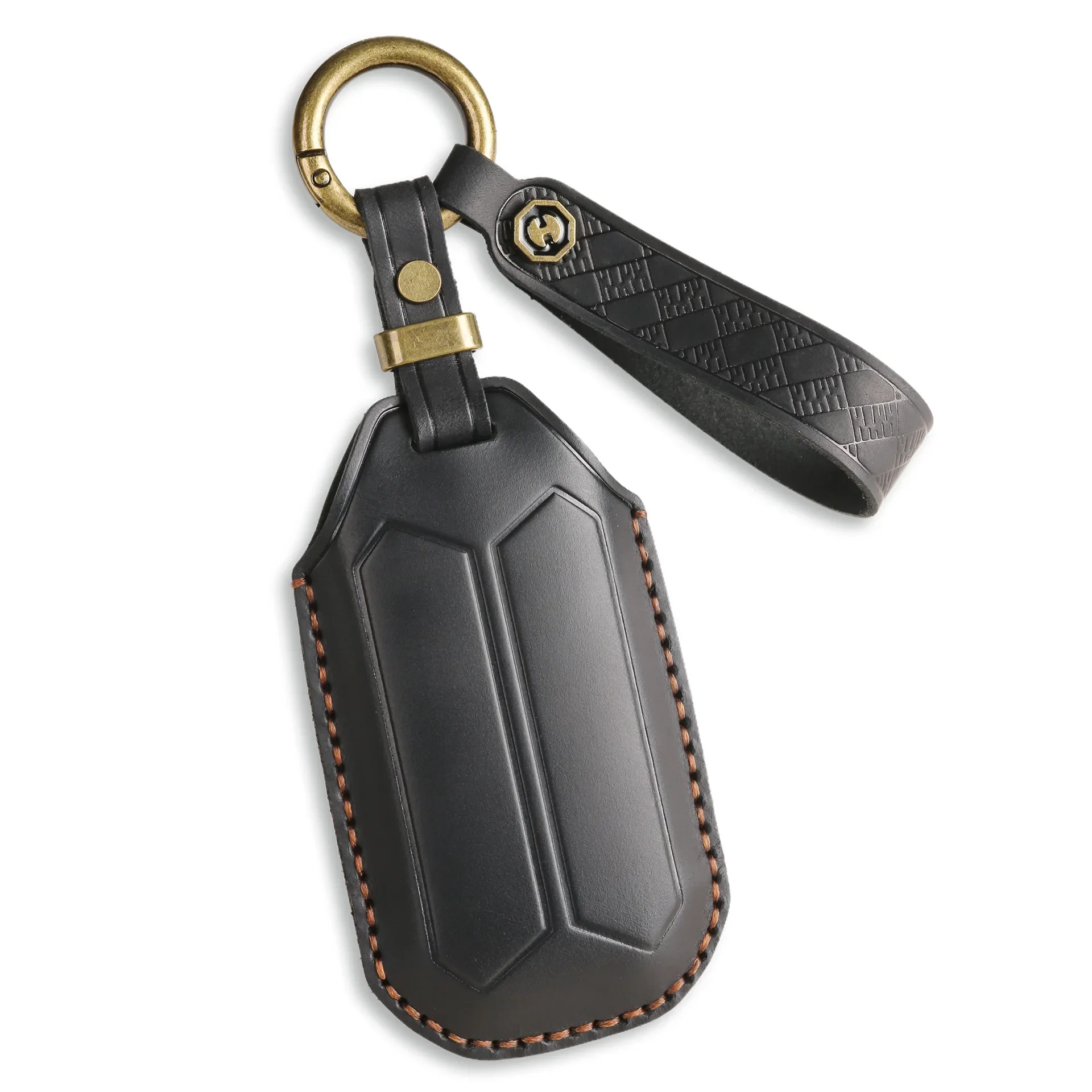 Premium Leather Car Key Protection Cover - Stylish Key Fob Accessory