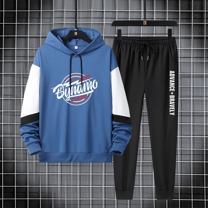 

Spring Autumn Fashion Tracksuit Men Hooded Casual 2 Pieces Set Hip Hop Style Mens Streetwear Sports Suit Male Trendy Outfit Set